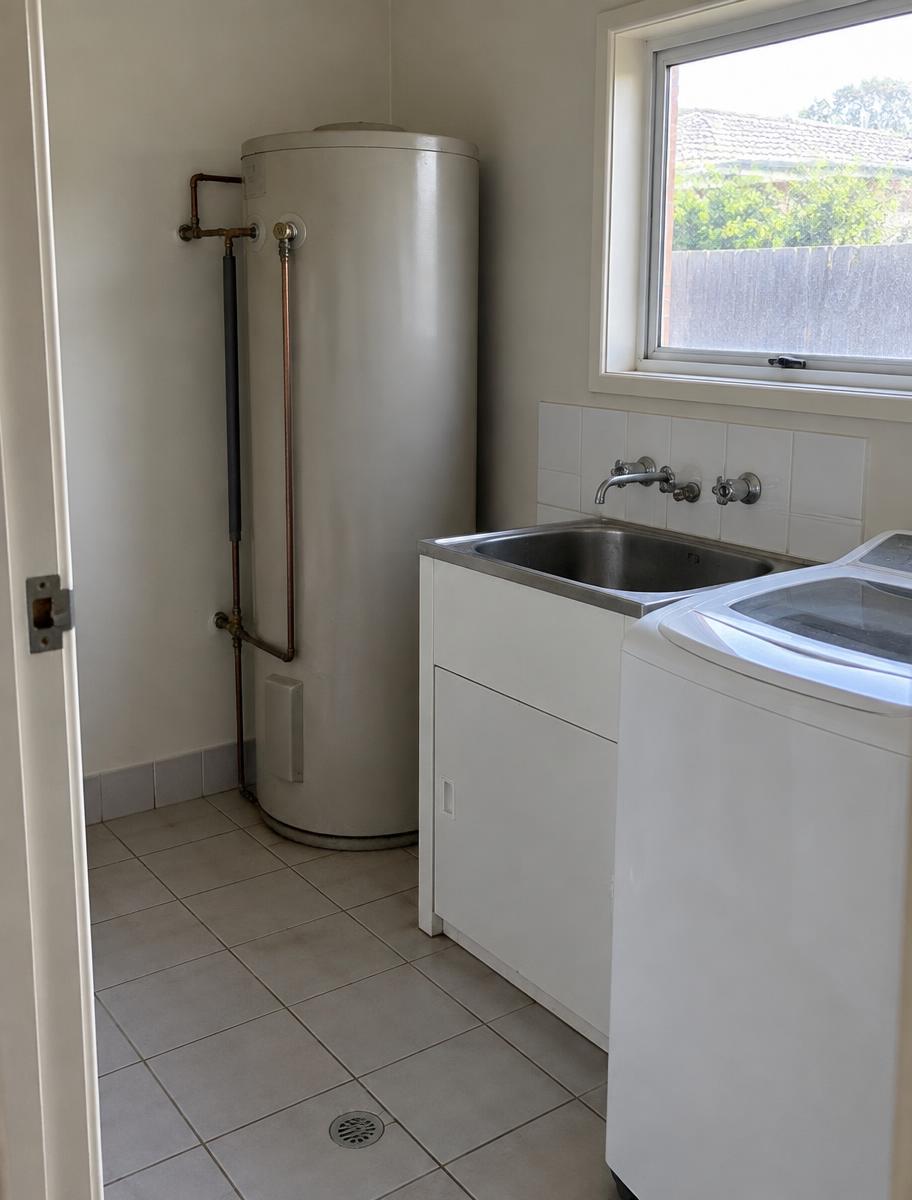 A home laundry and hot water system